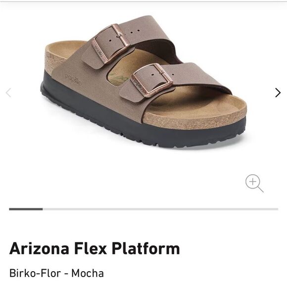 Birkenstock Papillio Mocha Arizona Flex Platform women's sandals size 38 - Picture 1 of 5
